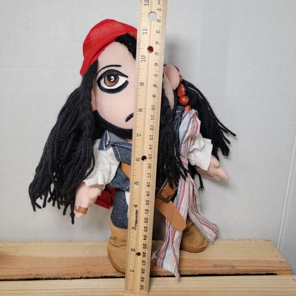 Disney Pirates Of The Caribbean 12" Captain Jack Sparrow Plush - Picture 6 of 6